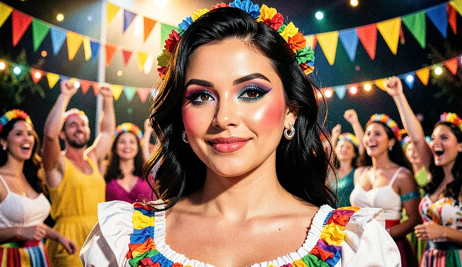 5 tendências de maquiagem para festas juninas 2026