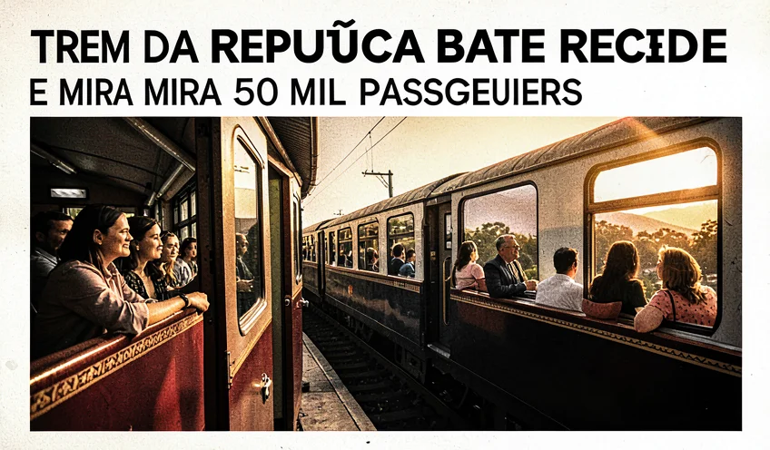 Trem da República bate recorde e mira 50 mil passageiros